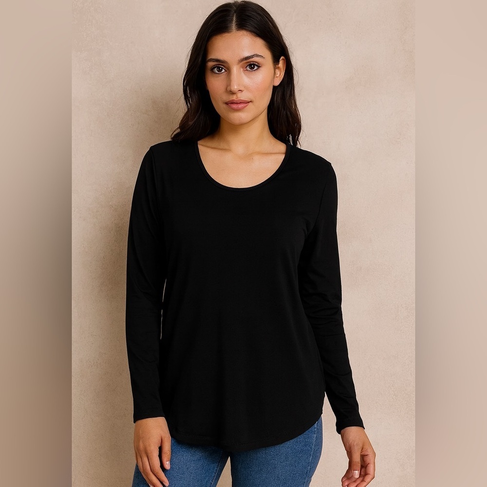 Chico's Black Long Sleeve Top
